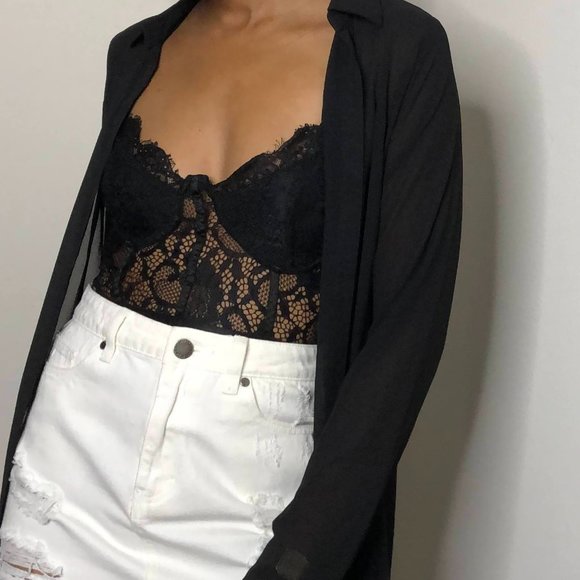 Black Sheer Top - Picture 2 of 2